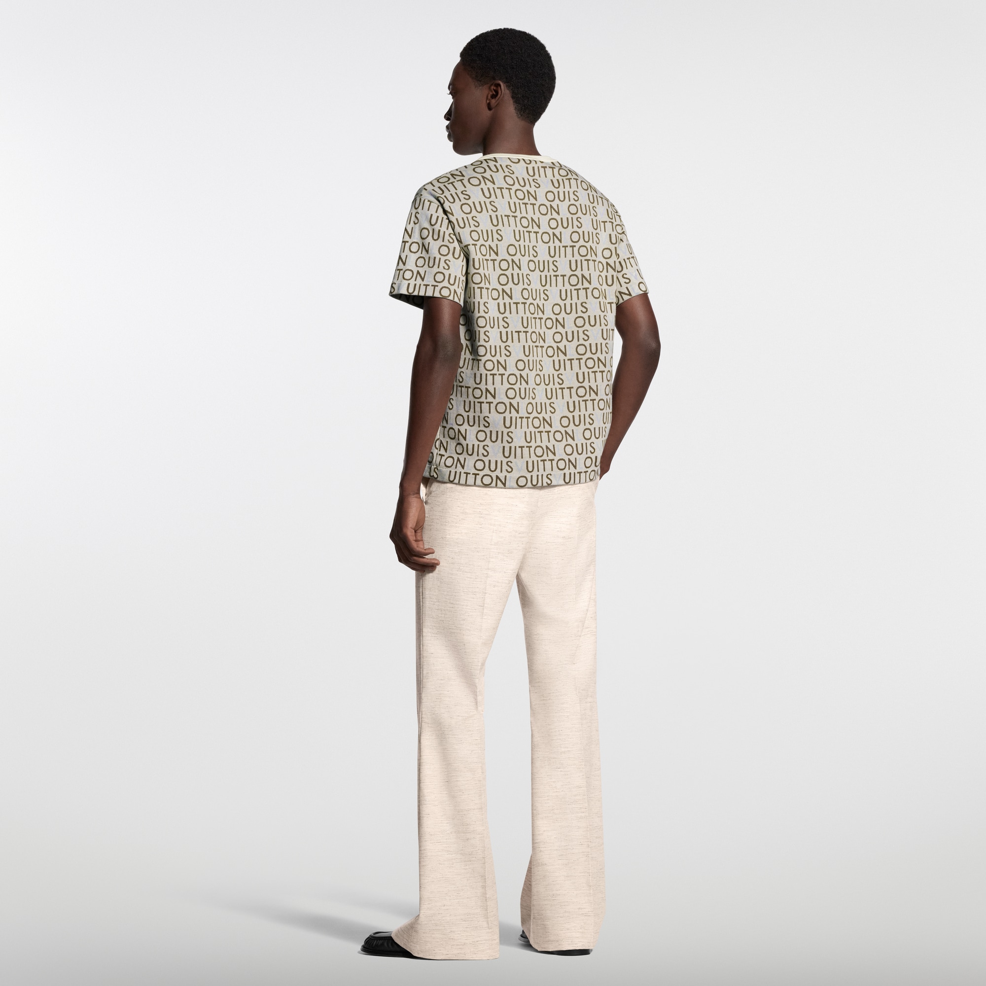 Jacquard Signature Short-Sleeved Crewneck - New - For Men | LOUIS